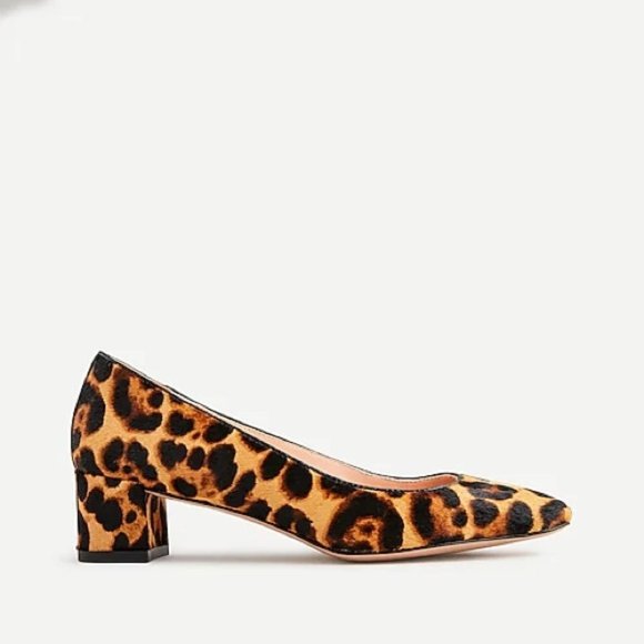 J. Crew KATE LEOPARD CALF SKIN LEATHER PUMPS HEELS - Picture 2 of 4